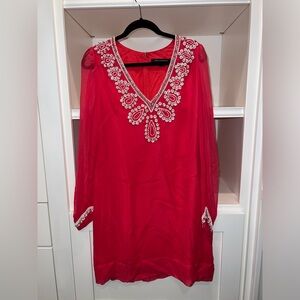 French Connection silk embellished dress